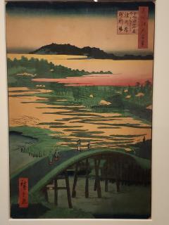 Hiroshige - Le pont Sugatami et le pont Omokage