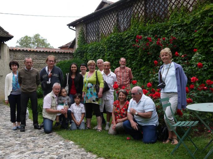 Photo souvenir dans les jardins de Berlioz