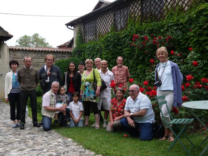 Photo souvenir dans les jardins de Berlioz