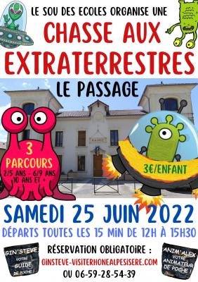 Affiche chasse aux extraterrestres