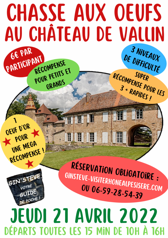 Affiche Chasse aux oeufs au Château de Vallin