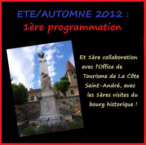 Programmation estivale 2012 à La Côte Saint André