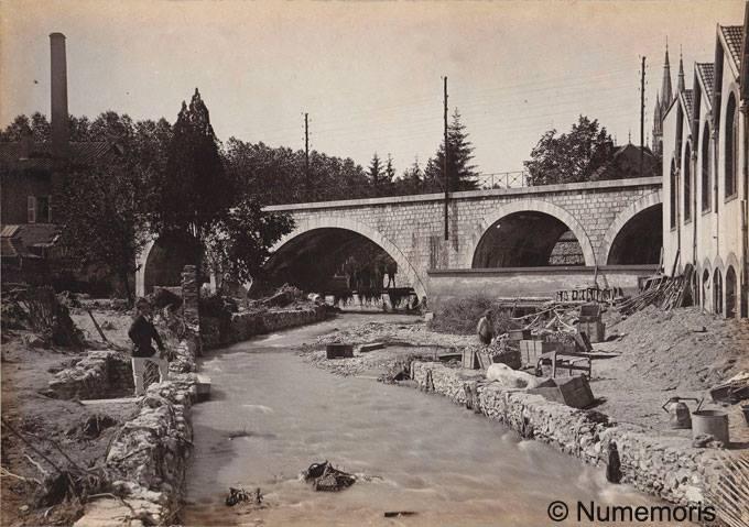 Inondation 1897 - Dégâts près du viaduc